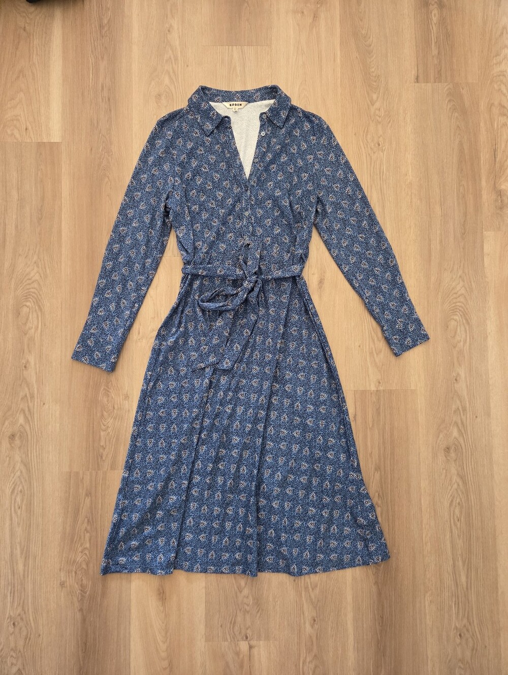 Boden Wmns Laura Jersey Midi Dress 12 Cottagecore Capsule Minimal Vacation - Picture 2 of 10